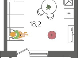 Продается Студия ЖК Рекорд 2, литера 5, 29.3  м², 6759510 рублей