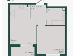 Продается 1-комнатная квартира ЖК Ботаника, литер 1.1, 37.4  м&sup2;, 6043840 рублей