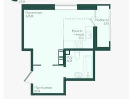Продается Студия ЖК Ботаника, литер 1.2, 29.5  м&sup2;, 5003200 рублей