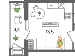 Продается Студия ЖК Рекорд 2, литера 5, 25.1  м&sup2;, 6912540 рублей