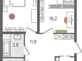 Продается 3-комнатная квартира ЖК Рекорд 2, литера 1, 101.4  м&sup2;, 18414240 рублей