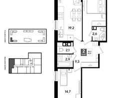 Продается 2-комнатная квартира ЖК DOGMA PARK (Догма парк), литера 22, 66.4  м&sup2;, 10345120 рублей