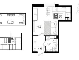 Продается Студия ЖК DOGMA PARK (Догма парк), литера 22, 27.1  м&sup2;, 5934900 рублей