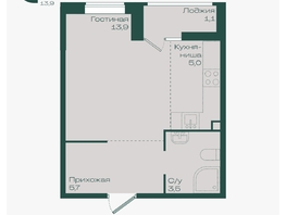 Продается Студия ЖК Ботаника, литер 1.2, 29.2  м&sup2;, 5057674 рублей
