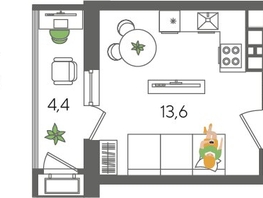 Продается Студия ЖК Рекорд 2, литера 5, 24.7  м&sup2;, 7577960 рублей