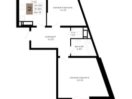 Продается 2-комнатная квартира ЖК Сердце, 64.15  м&sup2;, 25980750 рублей