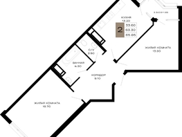 Продается 2-комнатная квартира ЖК Сердце, 65.85  м&sup2;, 23376750 рублей