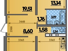 Продается 3-комнатная квартира ЖК Город у моря, литера 21, 86.83  м&sup2;, 10448829 рублей
