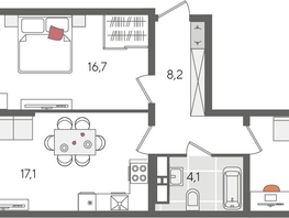 Продается 2-комнатная квартира ЖК Рекорд 2, литера 5, 68.7  м&sup2;, 14207160 рублей