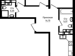 Продается 3-комнатная квартира ЖК Резиденция морей, корпус Е1, 104.55  м&sup2;, 25092000 рублей