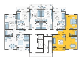 Продается 2-комнатная квартира ЖК Горный квартал, литера 3, 61.7  м&sup2;, 16910400 рублей
