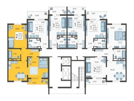 Продается 2-комнатная квартира ЖК Горный квартал, литера 3, 61.2  м&sup2;, 16794000 рублей