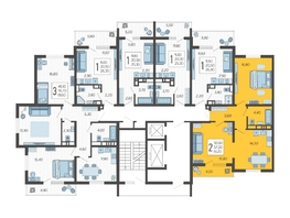 Продается 2-комнатная квартира ЖК Горный квартал, литера 3, 61.2  м&sup2;, 16612300 рублей