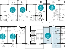 Продается 1-комнатная квартира ЖК Лестория, дом 2, 36.3  м&sup2;, 16673470 рублей