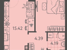 Продается 1-комнатная квартира ЖК Клубный квартал «Друзья», лит 1, 39.6  м&sup2;, 6336000 рублей