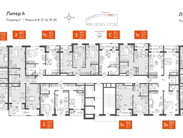 Продается 2-комнатная квартира ЖК Все Свои ВИП, литер 4, 59.4  м&sup2;, 15741000 рублей