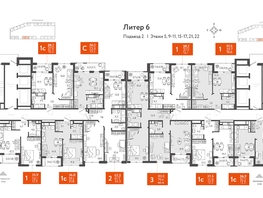 Продается 1-комнатная квартира ЖК Все Свои ВИП, литера 6, 38.95  м&sup2;, 10127000 рублей