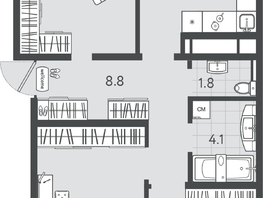 Продается 3-комнатная квартира ЖК Все Свои ВИП, литер 7, 84.7  м&sup2;, 22022000 рублей