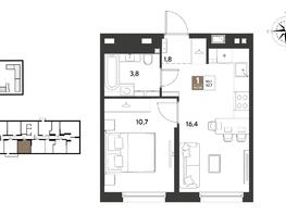 Продается 1-комнатная квартира ЖК ГРЕЙД, литер 14, 32.7  м&sup2;, 5954671 рублей