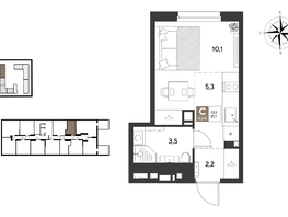 Продается Студия ЖК ГРЕЙД, литер 14, 21.1  м&sup2;, 4122941 рублей