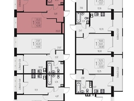 Продается 1-комнатная квартира ЖК Атаманский сад, литер 1, 42.95  м&sup2;, 5090000 рублей