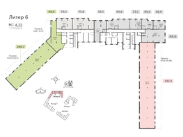 Продается Офис ЖК Теплые края, литер 6, 114.58  м&sup2;, 19478600 рублей