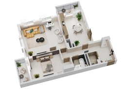 Продается 2-комнатная квартира ЖК Золотой Берег, литер 6, 90.92  м&sup2;, 13892576 рублей