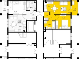 Продается 1-комнатная квартира ЖК Кипарис, литер 6, 37.1  м&sup2;, 12799500 рублей