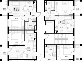 Продается 1-комнатная квартира ЖК Кипарис, литер 6, 42.4  м&sup2;, 14628000 рублей