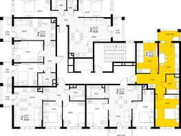 Продается 2-комнатная квартира ЖК Кипарис, литер 6, 52.1  м&sup2;, 15890500 рублей