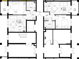 Продается 2-комнатная квартира ЖК Кипарис, литер 8, 56.7  м&sup2;, 17293500 рублей