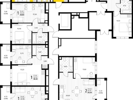 Продается 2-комнатная квартира ЖК Кипарис, литер 8, 53.3  м&sup2;, 16256500 рублей
