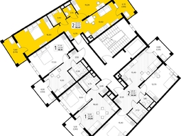 Продается 2-комнатная квартира ЖК Кипарис, литер 8, 58.4  м&sup2;, 17812000 рублей