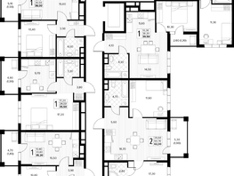 Продается 1-комнатная квартира ЖК Кипарис, литер 8, 41.4  м&sup2;, 14283000 рублей