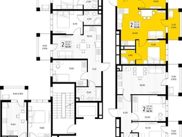 Продается 2-комнатная квартира ЖК Кипарис, литер 7, 53.9  м&sup2;, 16439500 рублей