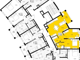 Продается 2-комнатная квартира ЖК Кипарис, литер 7, 60.7  м&sup2;, 18513500 рублей