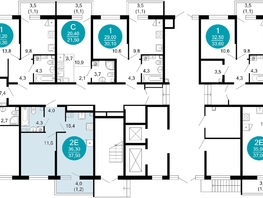 Продается 1-комнатная квартира ЖК Флора, 4 этап, 37.5  м&sup2;, 14102375 рублей