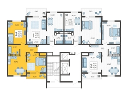 Продается 2-комнатная квартира ЖК Горный квартал, литера 6, 60.4  м&sup2;, 16519400 рублей