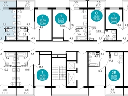 Продается 2-комнатная квартира ЖК Флора, 4 этап, 41.9  м&sup2;, 17655897 рублей