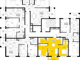 Продается 2-комнатная квартира ЖК Кипарис, литер 6, 51.8  м&sup2;, 15799000 рублей