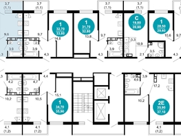 Продается 2-комнатная квартира ЖК Флора, 4 этап, 41.7  м&sup2;, 17826433 рублей