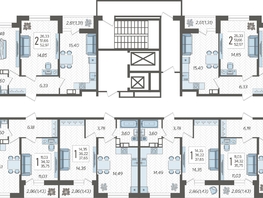 Продается 2-комнатная квартира ЖК Смородина, литера 14, 51.79  м&sup2;, 6859500 рублей