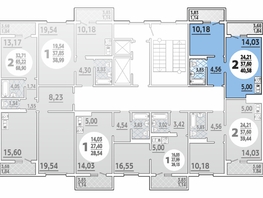 Продается 2-комнатная квартира ЖК Горгиппия, литера 10, 40.58  м&sup2;, 6989999 рублей