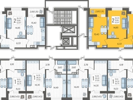 Продается 2-комнатная квартира ЖК Смородина, литера 14, 52.97  м&sup2;, 6890400 рублей
