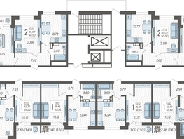 Продается 2-комнатная квартира ЖК Смородина, литера 12, 51.79  м&sup2;, 6965755 рублей