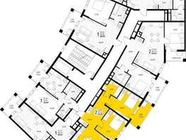 Продается 2-комнатная квартира ЖК Кипарис, литер 6, 58.4  м&sup2;, 20148000 рублей