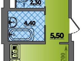 Продается 1-комнатная квартира ЖК Парк у дома, литера 7.3, 47.5  м&sup2;, 7330000 рублей