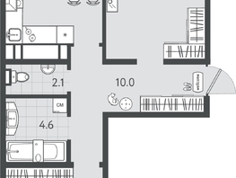 Продается 2-комнатная квартира ЖК Все Свои ВИП, литер 7, 71.5  м&sup2;, 15158000 рублей