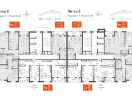 Продается 3-комнатная квартира ЖК Все Свои ВИП, литер 8, 88.8  м&sup2;, 24597600 рублей