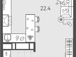 Продается Студия ЖК Все Свои ВИП, литер 8, 30.6  м&sup2;, 8170200 рублей